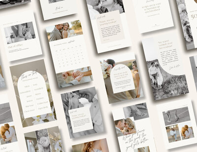 Neutrale Instagram templates voor fotografen
