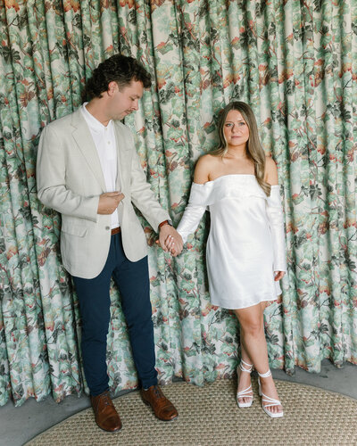 Engagement photos at Hotel Genevieve in Nulu Louisville KY photographed by Cincinnati Wedding Photographer Cheyenne Bayne