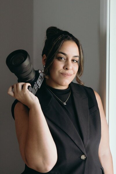 Professional headshot of Priscila Del Cristo, a wedding photographer in Miami, FL.