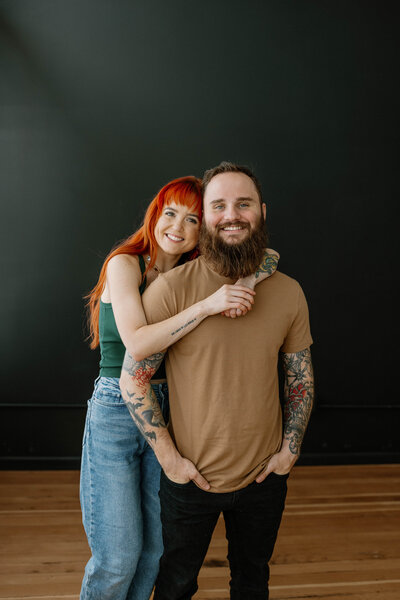 Arizona wedding photographer headshots in white studio