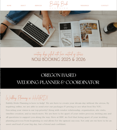 A before image of website by Eugene web designer Bloem Creations. 