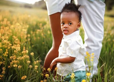 Mother and daughter posing amongst the amazing huge sunflower fields.