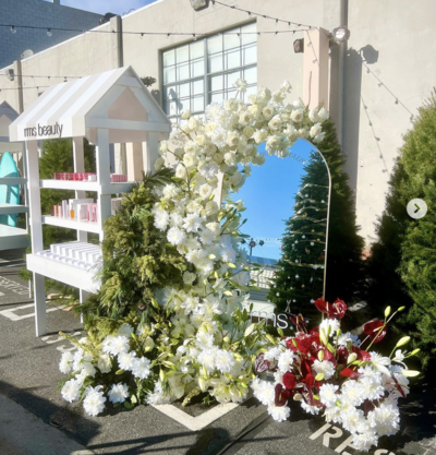 RMS Beauty, floral installation, brand activation, event pop up, sensory installation, los angeles event design, florist, corporate event, brand collaboration, women owned business