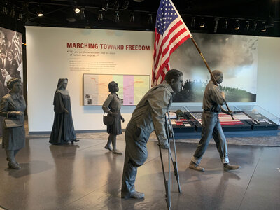 Museum display from civil rights trip