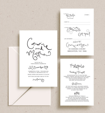 Poeme neutrals invitation package by State of Elliott