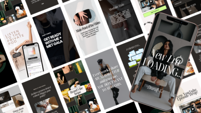 Social Media GlowUp Collection mockup for customizable social media designs