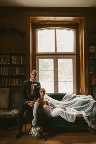 Natural light engagement photos of couple standing in wild flowers — by Chelsea Abram Photography, wedding photographer Vancouver BC.