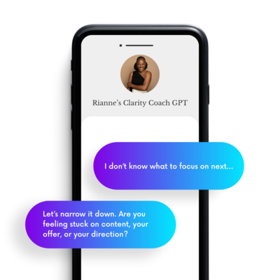 Notebook and laptop setup with wine glass, representing the Clarity Coach GPT—an AI-powered brand clarity tool.
