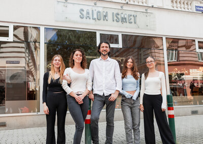 Team of Ismet Salon standing in front of their salon