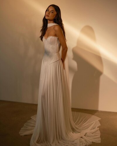 The Margot Studios Margaret Gown stocked at Sunday's Bride, London. UK