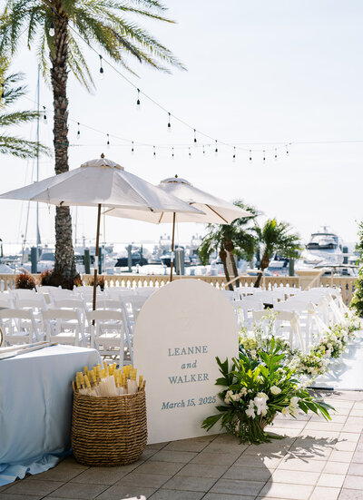 bride and groom looking off into the distance