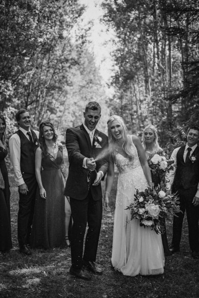 black and white wedding photography