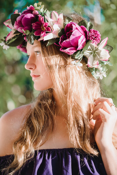 girl in flower crown