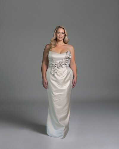 Butterfly Wedding Dress with off-the-shoulder sleeves
