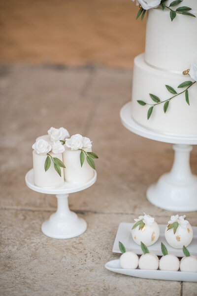 All white wedding cake Yorkshire