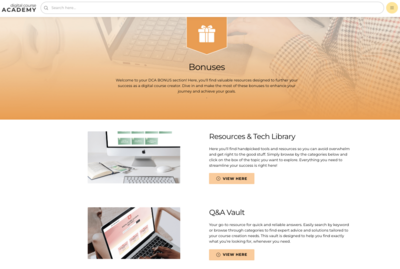 DCA 2024 Bonuses Page Screen Shot