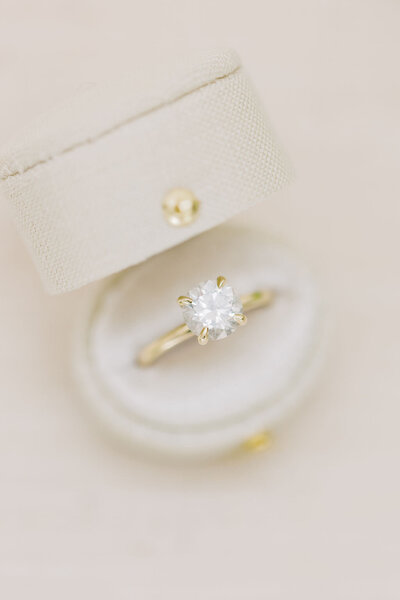 South Carolina Wedding Photographer | Photo of ring in antique wedding box
