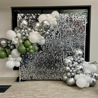 sequin backdrop for party decor