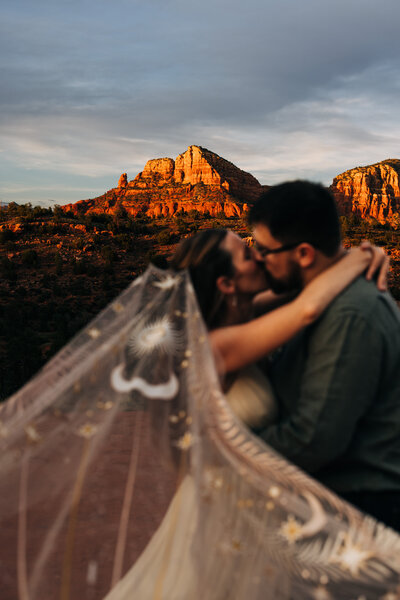 Mountaintop elopement photo