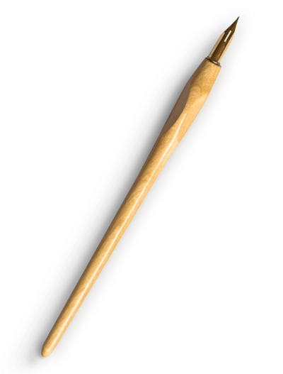 wooden old fashioned calligraphy pen