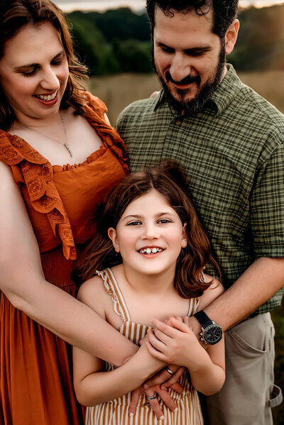 Family Photos in the Kentlands during sunset