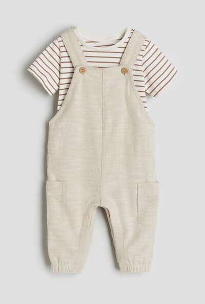 100% COTTON SHIRT AND OVERALLS