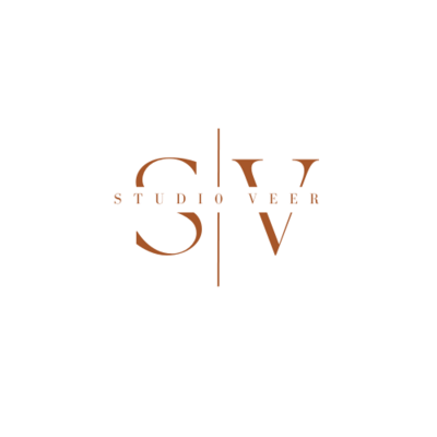 camel colored studio veer logo