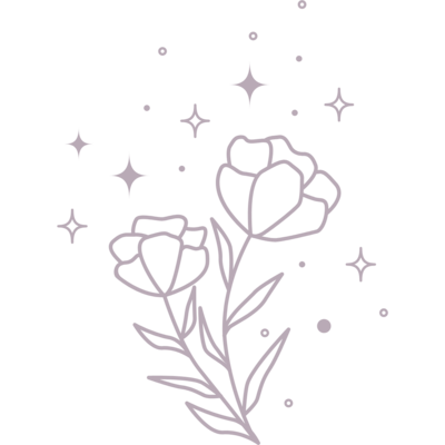 Delicate floral design element from the Lunar Glow  Branding Package by Moonlight Design Studio