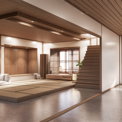 Beautiful living space, emphasizing open, modern interiors, crafted by Muse Studio as part of social media and branding strategy for premium real estate.