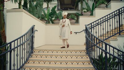 Indian groom posing