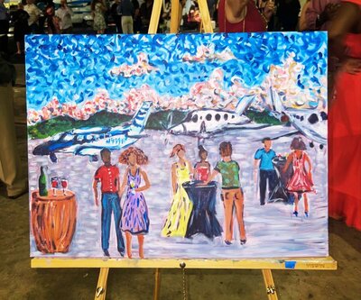 a final product of a live event painting service