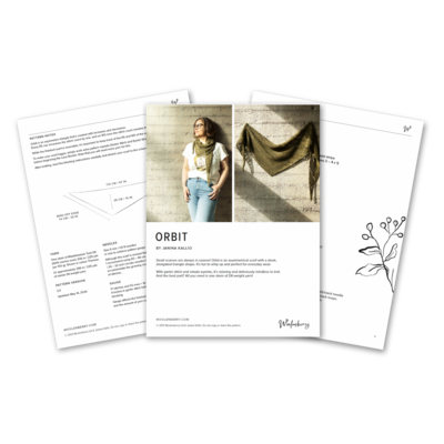 Orbit scarf knitting pattern