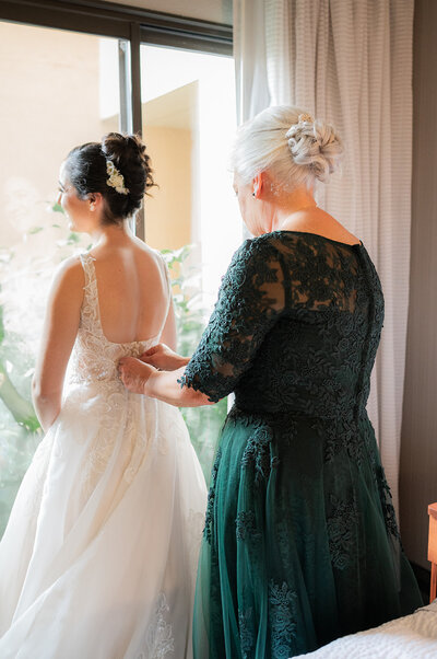 Mother and Bride Getting Dressed