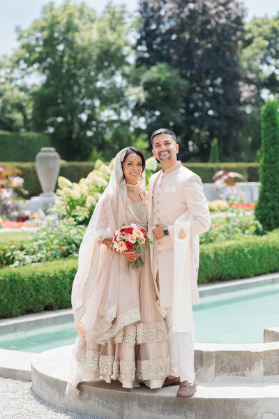 Bride and groom portrait photo