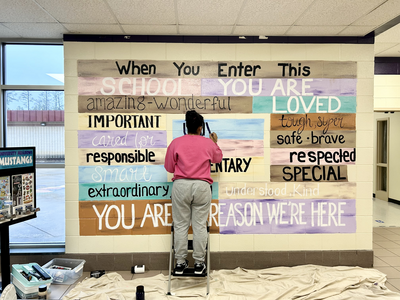 School mural art by Dashia Golden