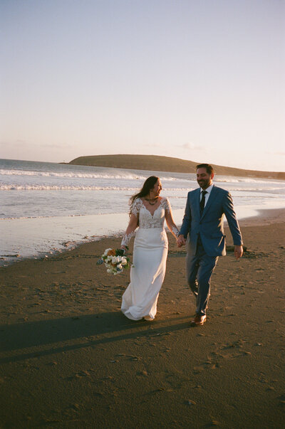 Wedding table setting with menu and flowers