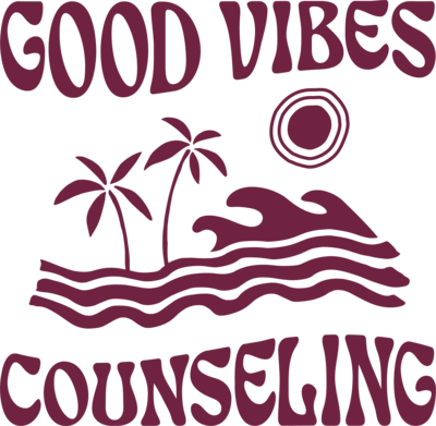 Good Vibes Counseling Logo, which links to the website home page