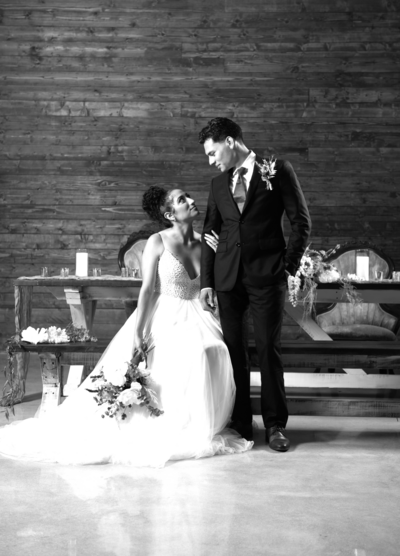 Bride and Groom at Wedding Reception