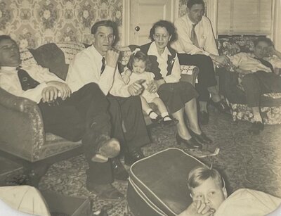 A nostalgic vintage photo of Blair Voss from childhood, capturing a timeless and sentimental family memory.