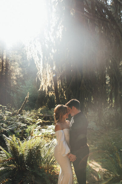 bride and groom portrait after their elopement ceremony in Northern Ireland.