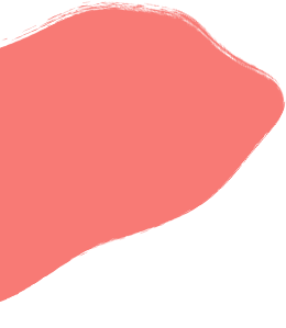 coral pink abstract shape