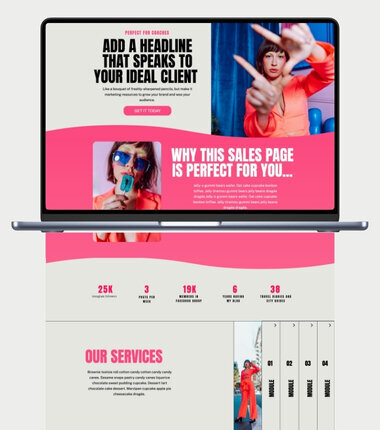 Chic Sales Page Template for Showit