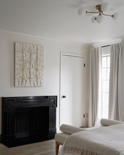 Black and white bedroom