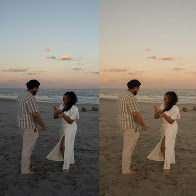couple laughing together
