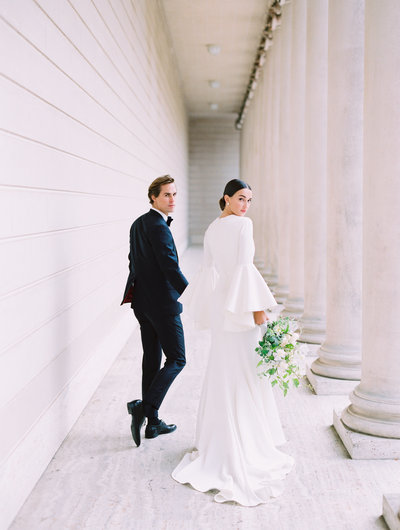 Wedding by Jenny Schneider Events at the Legion of Honor in San Francisco, California. Photo by Leo Patrone Photography.