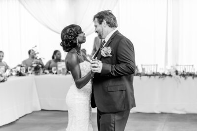 bride and groom first dance