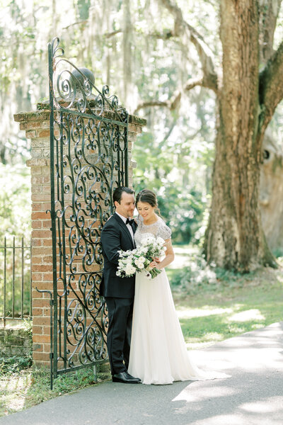 Charleston Bride and Groom Wedding Portrait