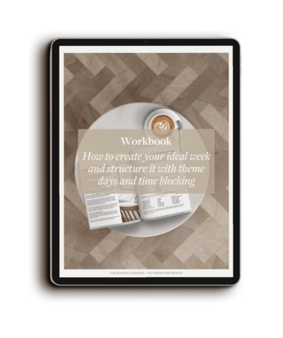 Free resource Ipad- Time Blocking Workbook for designers - The Streamlined Creative by Stephanie Taale - Business Coach, Client Experience and Systems Strategist for brand and website designers