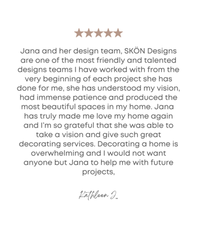 Read positive client reviews and gain the confidence to transform your Florida space with SKÖN Designs. Schedule your consultation today!