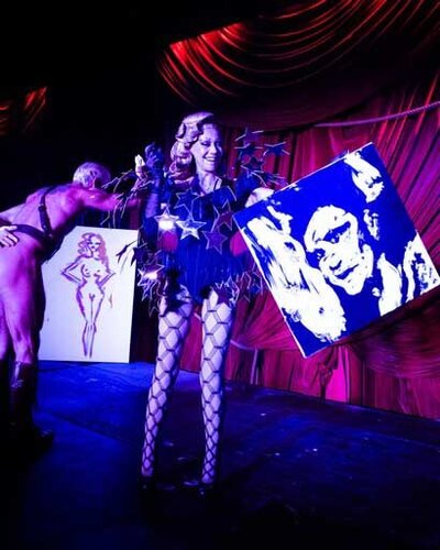 Brent Ray Fraser Performs with Susanne Bartsch McKittrick Hotel NYC 2023 - 02